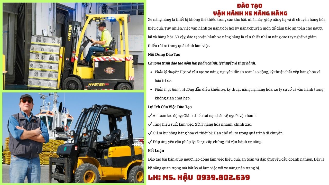 Đào Tạo Vận Hành Xe Nâng Hàng – Kỹ Năng Cần Thiết Cho Người Lao Động